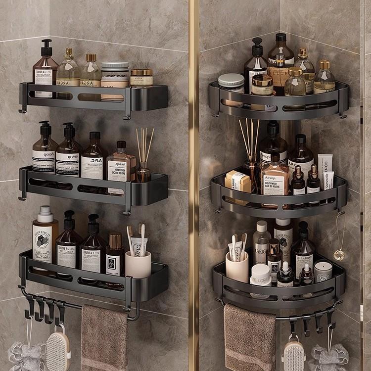 卫生间三角架置物架免打孔浴室洗澡间厨房墙角收纳架墙上创意壁挂