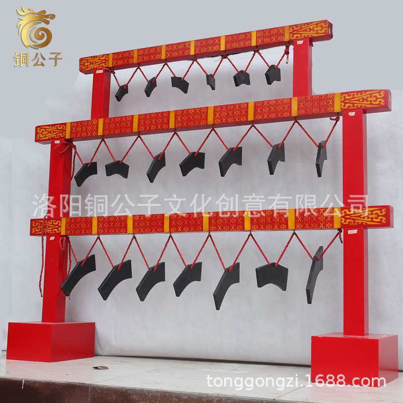 编磬灵璧石可演奏中国传统古典乐器编磬曾侯乙编钟等大型落地摆件