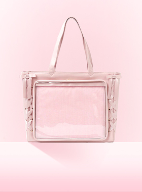 WEGO立体框架痛包L号丝带手提二次元小食量吧唧娃包痛文化谷子