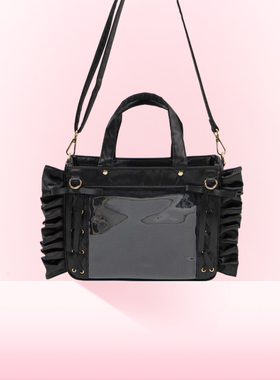 WEGO荷叶边痛包螃蟹斜跨手拎包包女款二次元小食量痛文化谷子