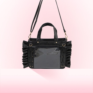 WEGO荷叶边痛包螃蟹斜跨手拎包包女款二次元小食量痛文化谷子