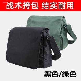 户外挎包小斜挎包军迷挎包水壶包单肩包战术黑色挎包加厚耐用