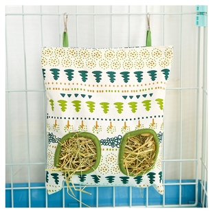 兔子大容量帆布草袋圣诞可爱布草袋荷兰猪草架可洗龙猫豚鼠草袋子