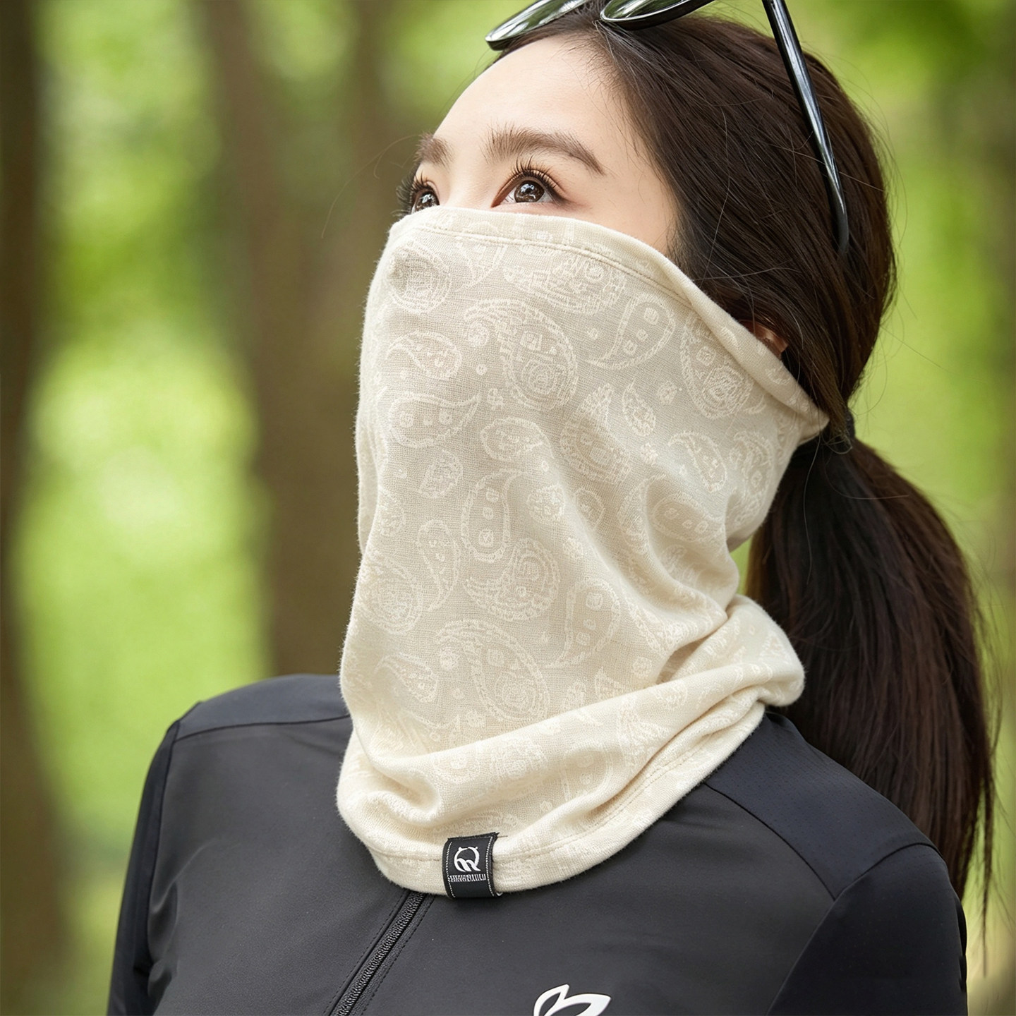 冬季骑行滑雪防寒护颈面罩女款