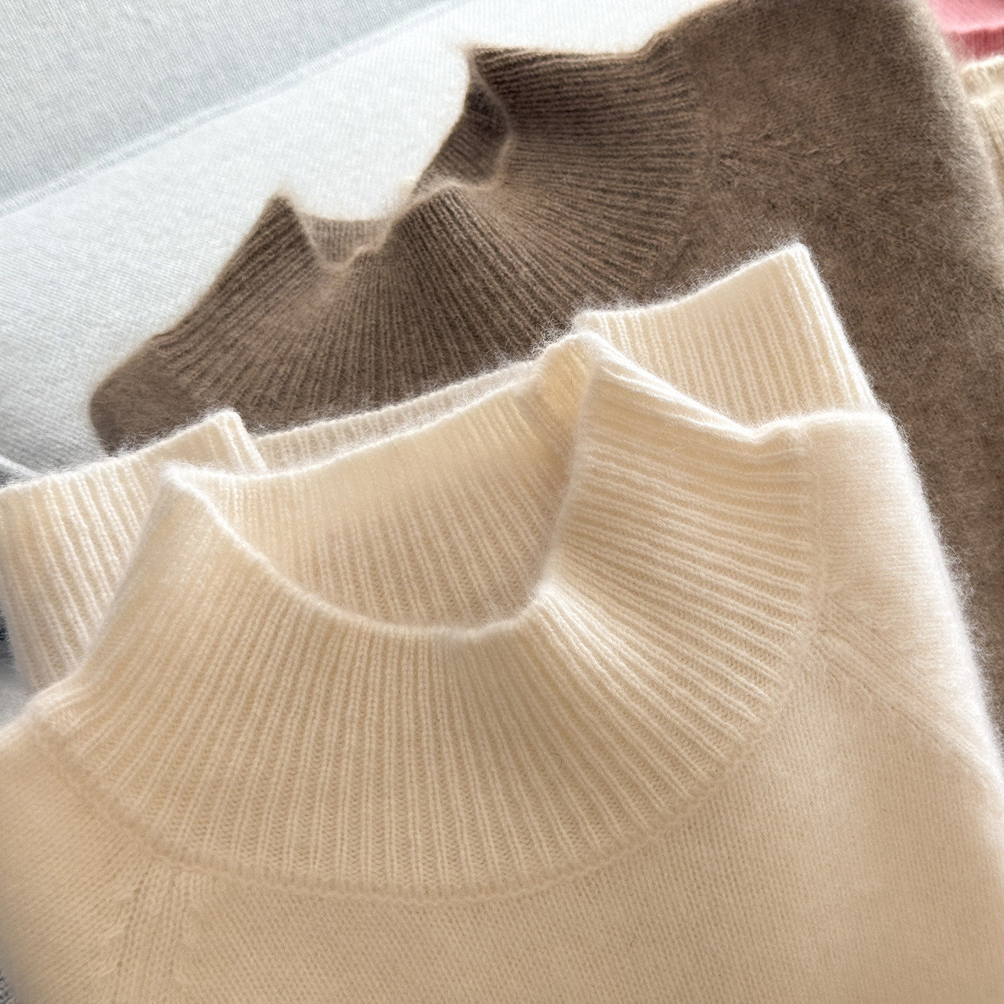 加厚半高领羊毛衫女100%纯羊毛针织宽松打底衫2025年秋冬新款毛衣