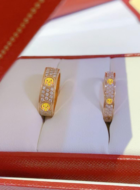 18K玫瑰金AU750满天星戒指