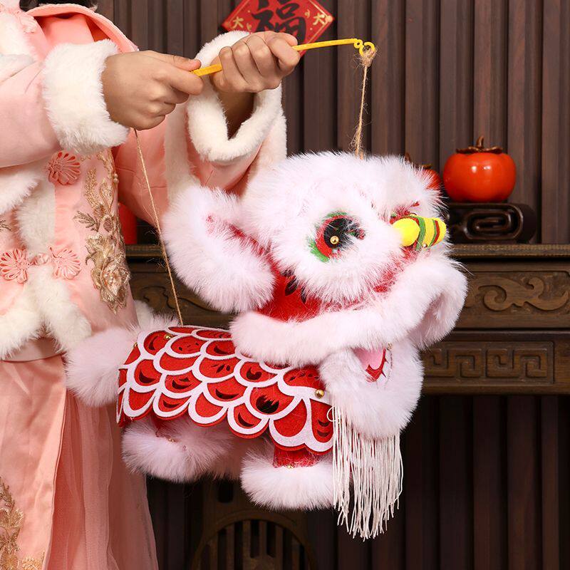 2026新款新年非遗元旦春节醒狮花灯儿童diy灯笼手工材料手提图片