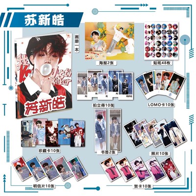 苏新皓周边画册113件海报钥匙扣立牌照片吧唧书签贴纸照片TF家族