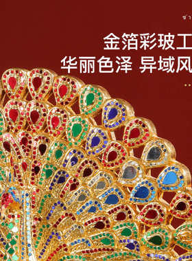 东南亚泰式家居客厅玄关电视柜创意装饰品摆设孔雀开屏摆件工艺品