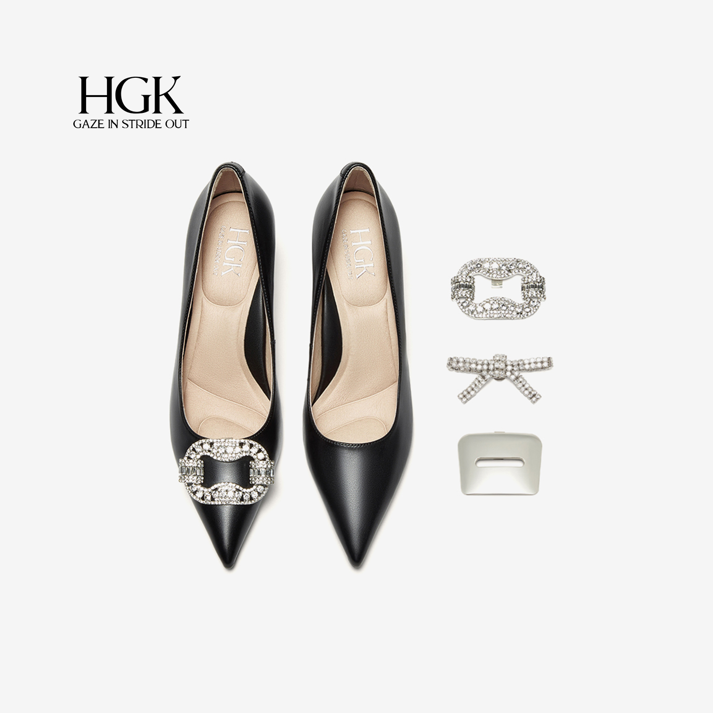 HGK饰扣 精选可拆卸配饰单鞋前扣合集 自由DIY