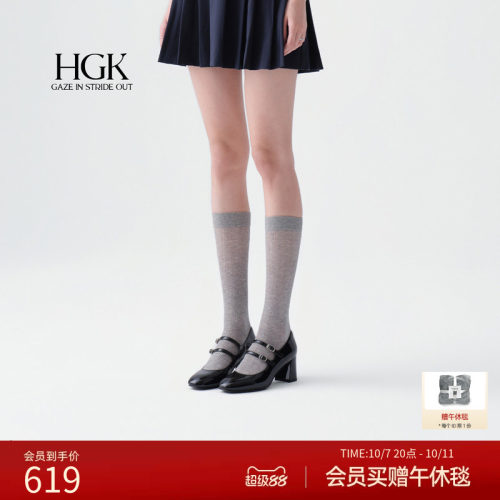 HGK圆舞曲复古双带玛丽珍高跟鞋