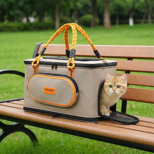 YBtoopet新款宠物手提猫包外出大容量狗狗车载包透气大容量宠物包