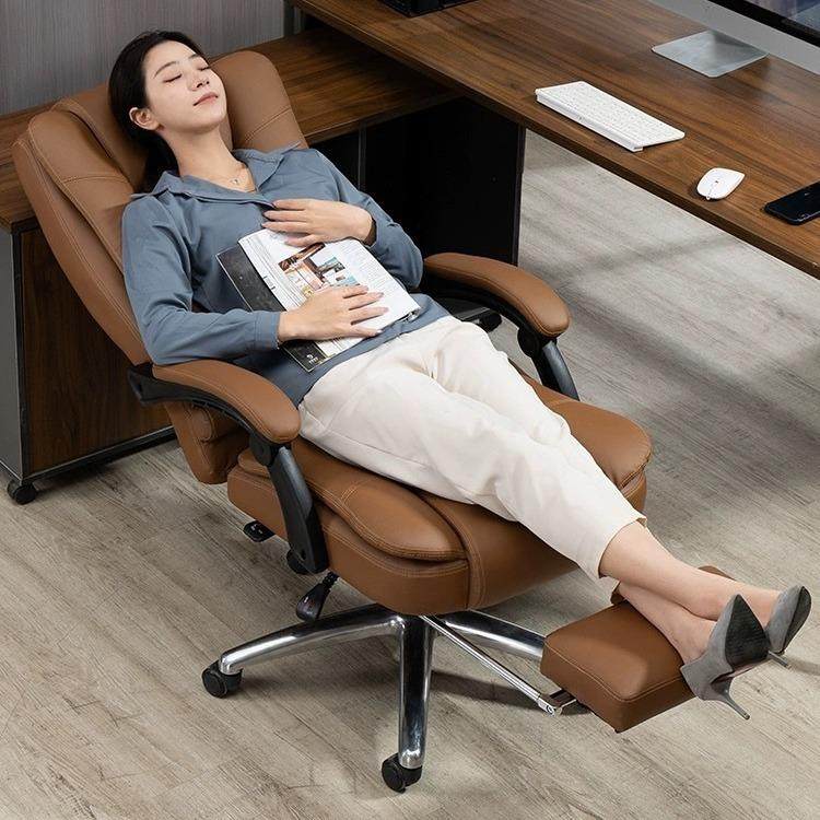 老板椅家用电脑沙发椅舒适久坐靠背办公室座椅午休可躺书房书桌椅
