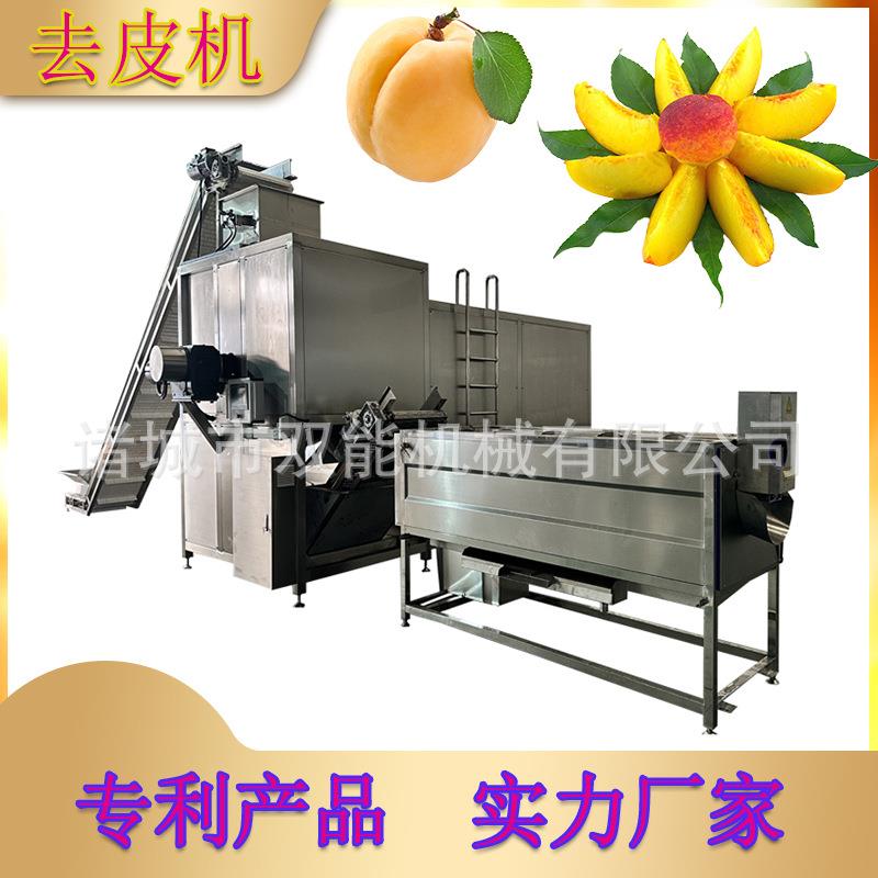 黄桃罐头工流水线农产品去皮机 水备蜜桃剥YHI皮 机设厂加家