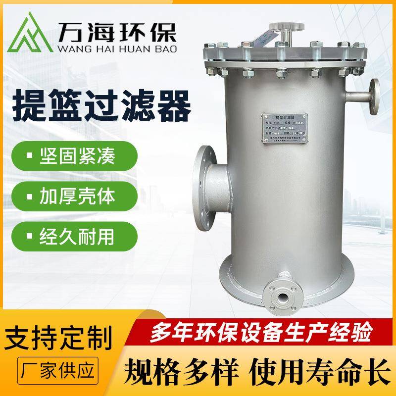 碳钢/不锈钢篮式过滤器直通式天然气管道除污过滤器提篮式过滤器