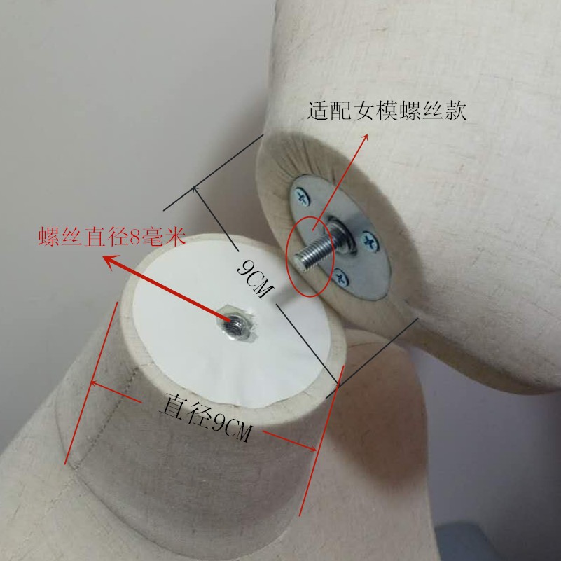 半身模特道具架女包布头脑袋配件模特头包麻布女士儿童模特头熙唐