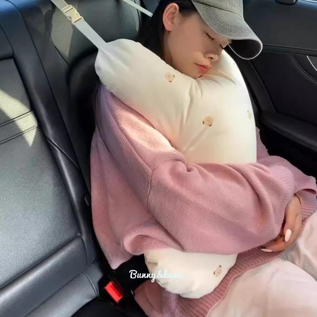 车载长途睡觉神器汽车后排座椅靠头枕护颈枕抱枕儿童长途坐车枕头