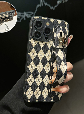 情侣兔适用于三星S25Ultra手机套S24手腕带S23+支架S21FE折叠A55菱格纹a34复古A60s小众a25简约a35懒人S20保