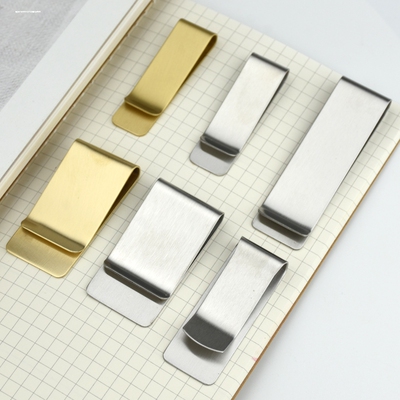 黄铜笔夹笔记本手帐票据夹不锈钢tn配件手账夹子