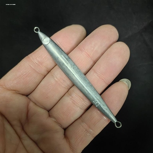 长款铅锑合金路亚锚鱼铁板铅板远投假饵亮片路亚饵裸板铅笔铅鱼