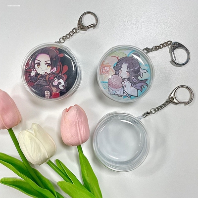 透明圆形吧唧收纳包保护套徽章展示包妈咪晒娃宝BJD包吃谷子好物