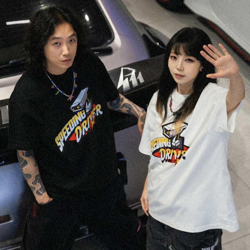 wildsoul-原创【摄像头】重磅300G印花T恤短袖纯棉圆领夏季宽松