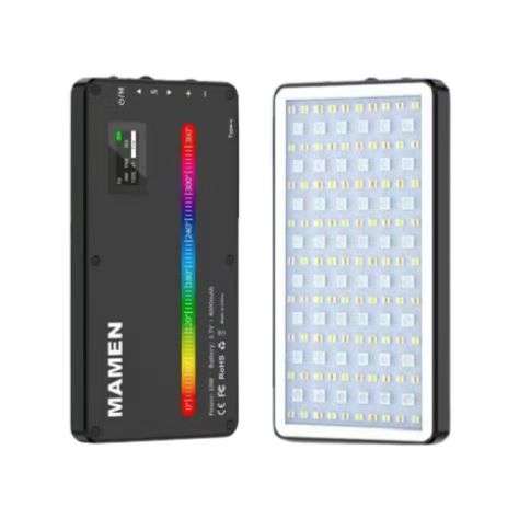 mamen慢门新款M138补光灯RGB全彩led摄影拍照手持拍摄便携灯