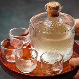 酒酒温套装 酒具黄酒清酒杯清酒杯日式 黄酒清酒酒杯器子水晶盅酒壶