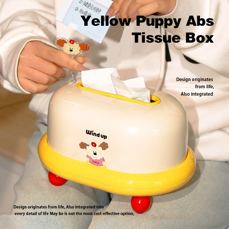 windup纸巾盒客厅茶几抽纸盒创意卧室床头便签夹桌面餐巾纸收纳盒