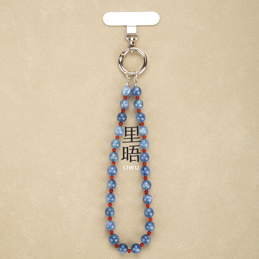 里晤LIWU蓝晶石红玛瑙串珠手机链