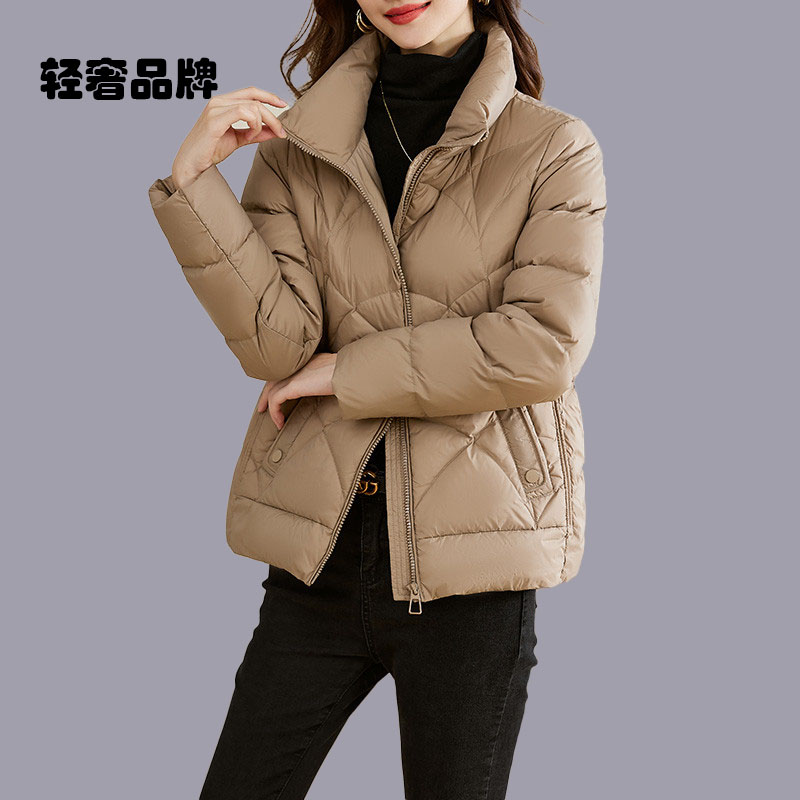 品牌时尚羽绒服女冬季短款小个子修身显瘦洋气2024年新款保暖外套