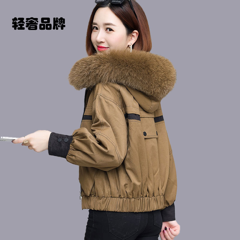 朗姿约定派克服2026新款女冬小个子獭兔毛内胆狐狸毛领皮草大衣