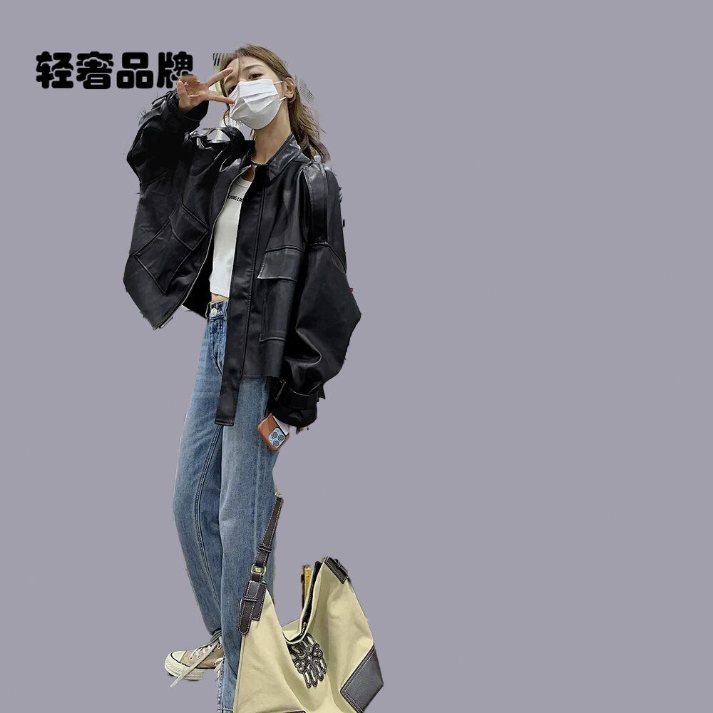 黑色高级感皮衣外套女短款2026春秋新款百搭休闲机车服PU皮夹克潮