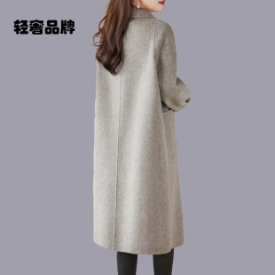 双面羊绒大衣 单排扣中长款 朗姿约定2026年新款 羊毛呢外套女秋冬季