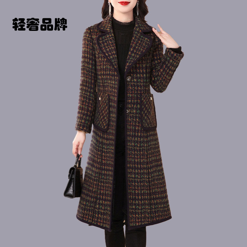 约定小个子双面穿毛呢外套女2026年新款秋冬中长小香风大衣