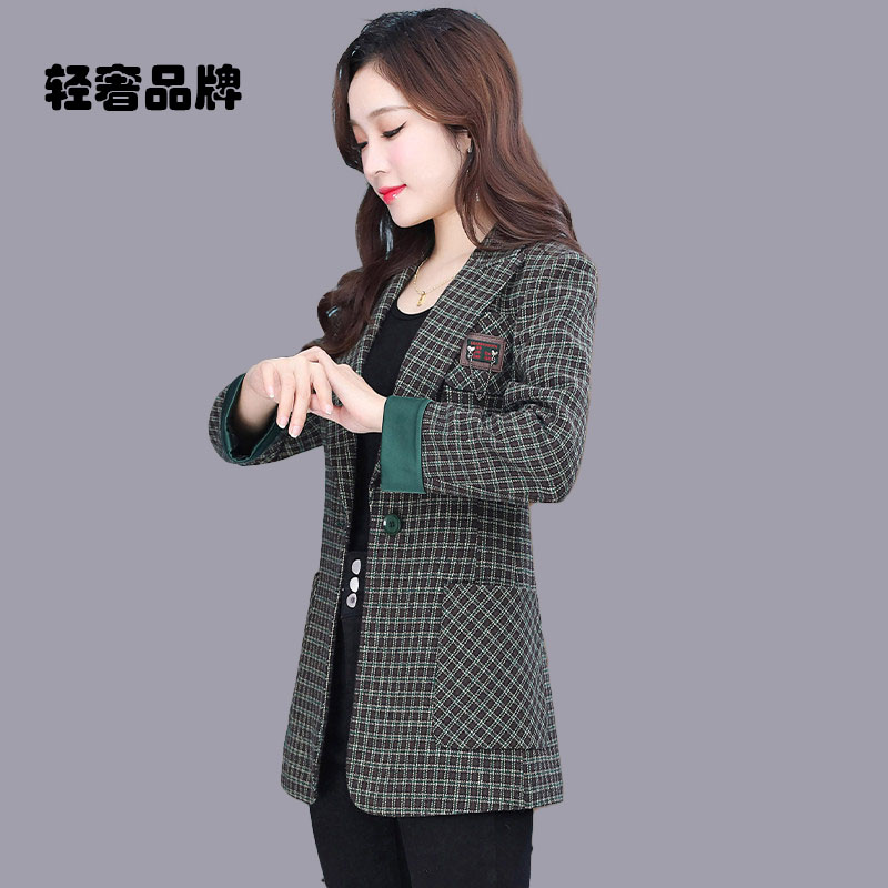 格子小西装外套女士2025新款爆款春季流行穿搭小香成都西服短上衣