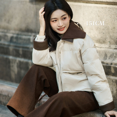 小个子专属撞色棉服短款