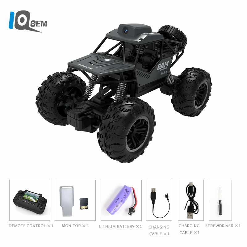 IQOEM 专利产品2.4G视频对话屏控越野遥控车APP摄像车逗宠玩具车