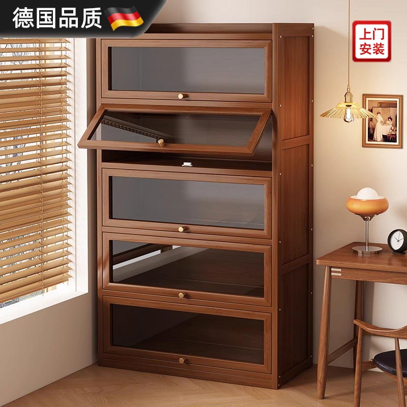 德国进口书柜家用楠竹落地置物架