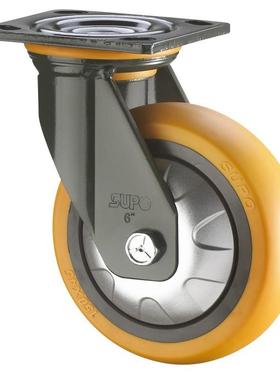 5寸万向聚氨酯PU 橙色 承重型 SUPO 向荣工业脚轮J07S-01-125-262