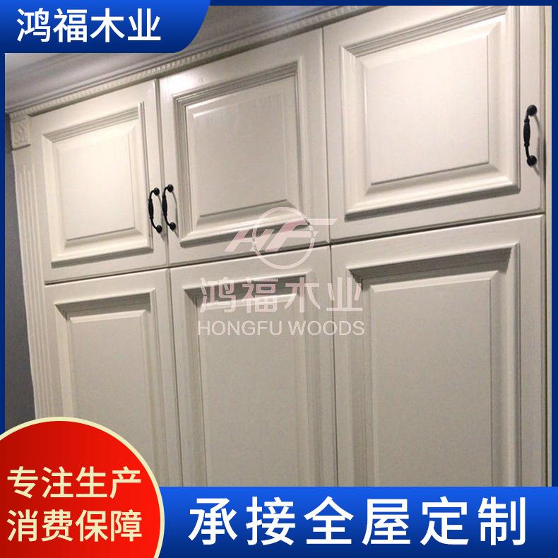 欧式家装衣柜厂家 轻奢对开门实木衣柜 欧式多层木质实木衣柜