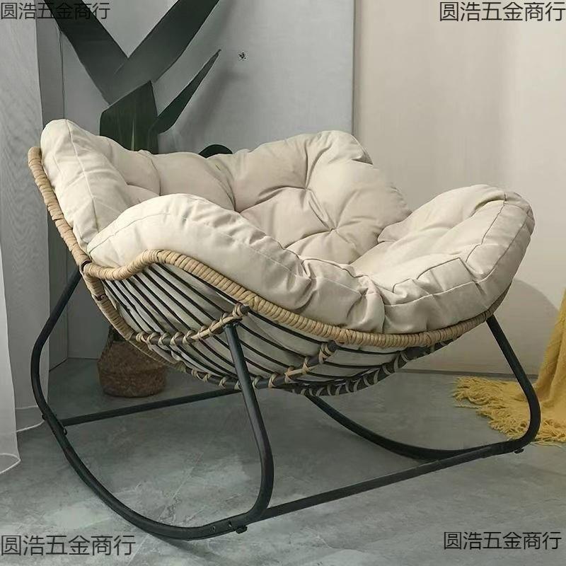 单人躺藤编阳台家用鸟窝摇椅沙发休闲坐可懒人沙发人类藤椅可摇椅