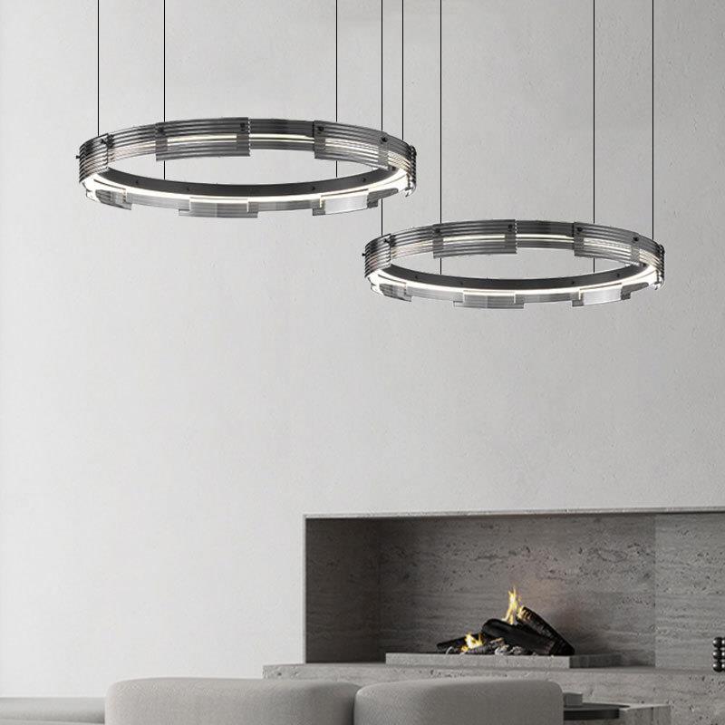 意式极简 现代简约客厅吊灯高端设计感创意光影玻璃餐厅卧室灯具