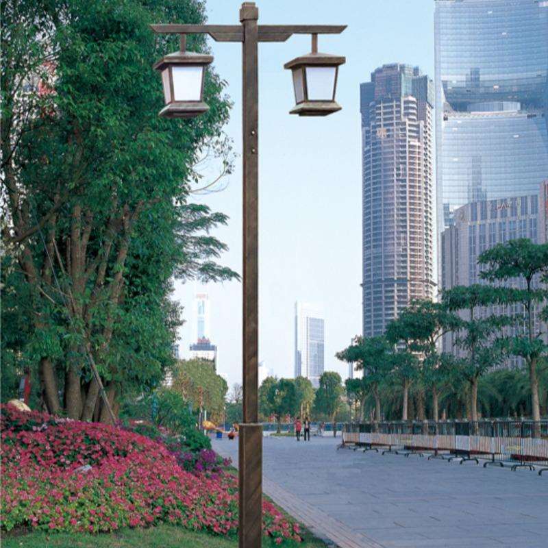 仿古中式庭院灯灯灯笼小区户外别墅灯双头园林3米现代中式庭院灯