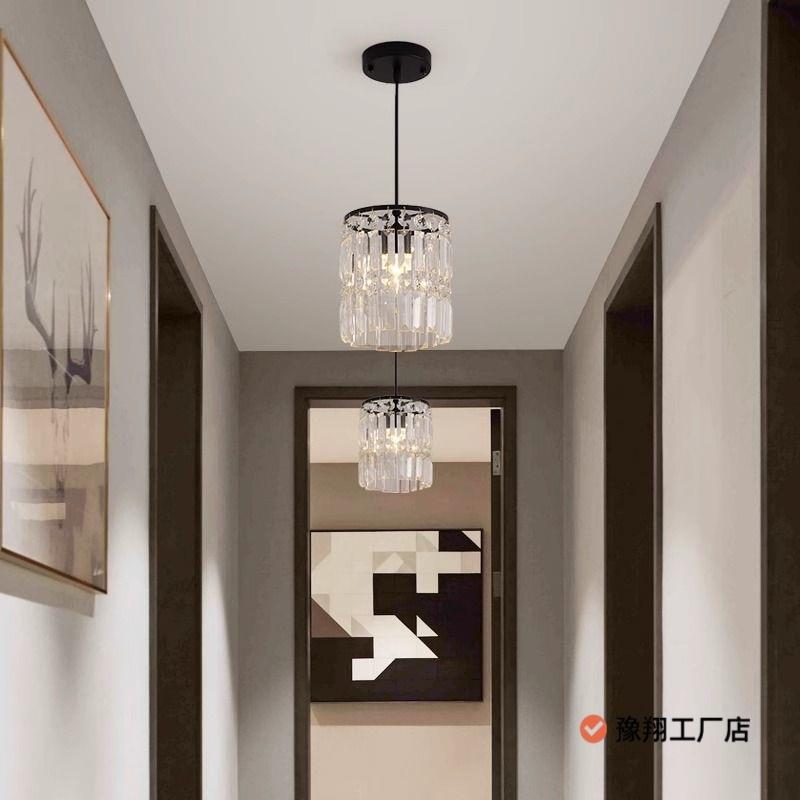 现代简约创意过道玄关吸顶灯轻奢水晶意式网红走廊阳台衣帽间灯具
