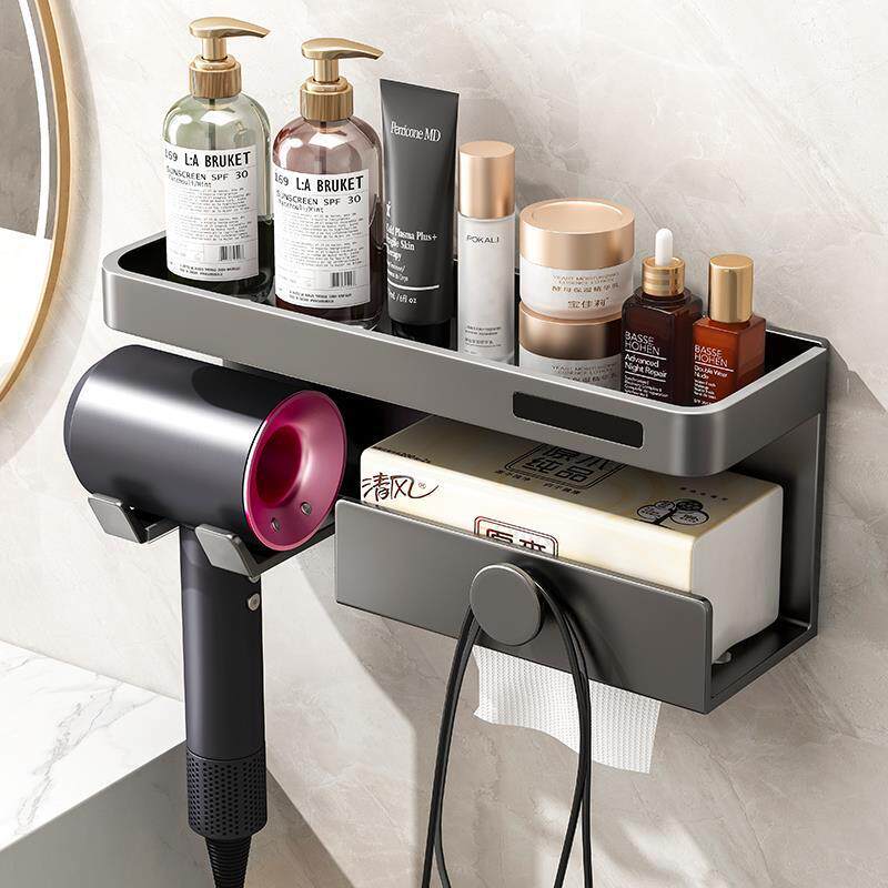 吹风机置物架免打孔浴室挂架徕芬收纳电吹风支架子卫生间壁挂