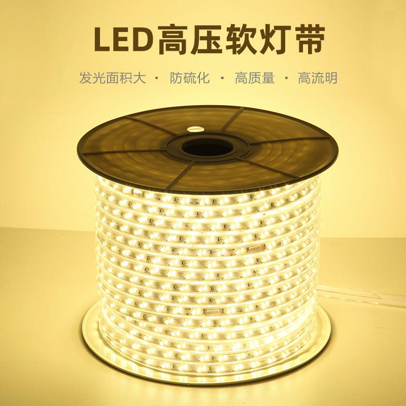 led灯带户外防水插电款屋檐围墙氛围灯220v客厅吊顶软灯带条暖光