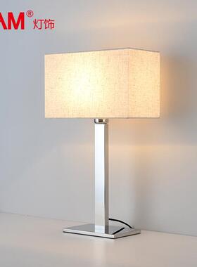 现代简约大气不锈钢台灯酒店客房卧室床头大堂大厅吧台CEUL外贸灯