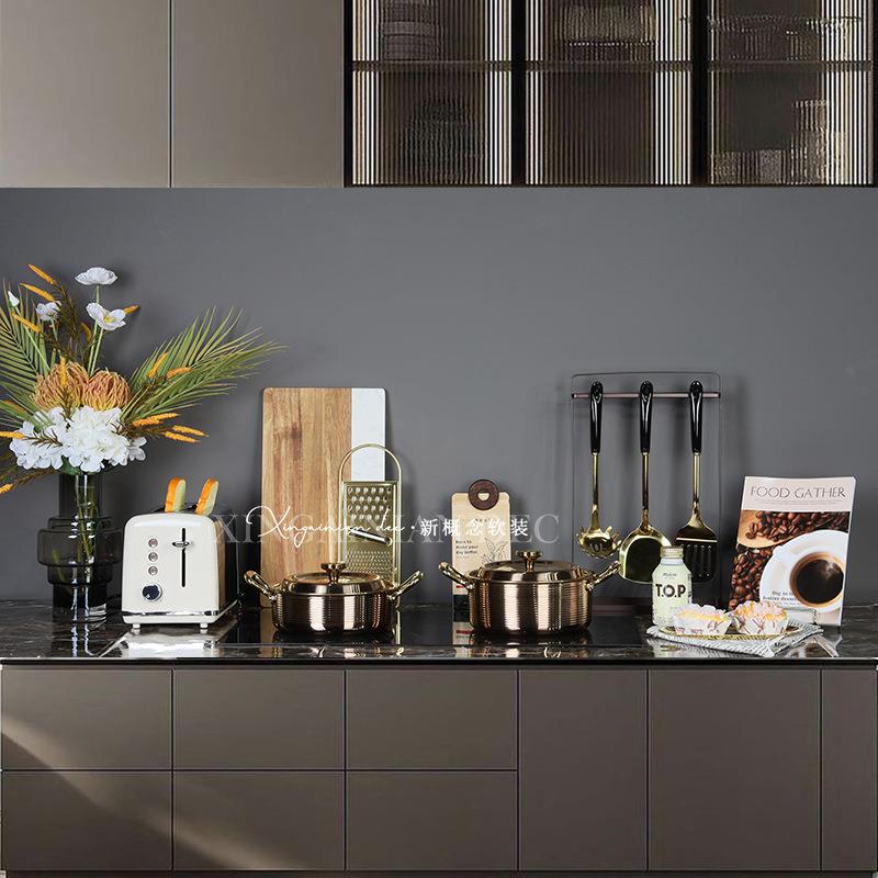 轻奢样板间饰品摆件家具展厅橱柜酒柜软装饰品厨房摆放样板房