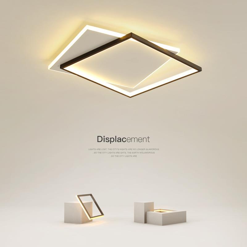 创意几何吸顶灯led卧室灯现代简约北欧正方形客厅灯餐厅书房灯具